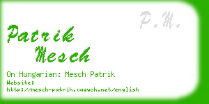 patrik mesch business card